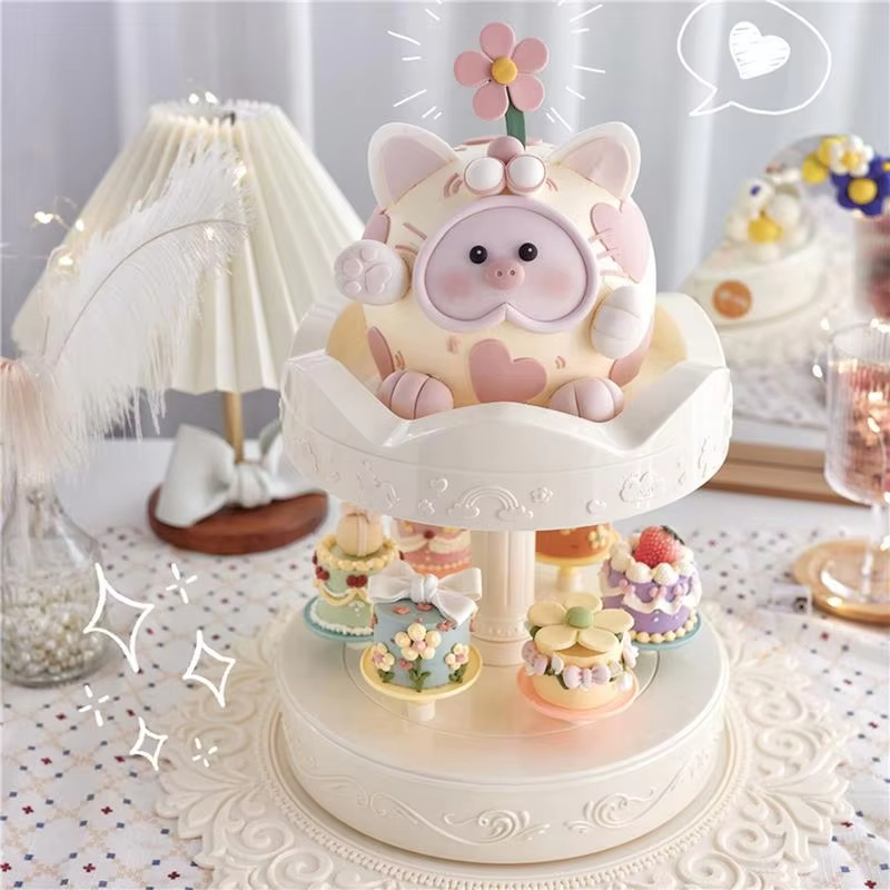 自動回転ケーキスタンド,マカロンディスプレイ,ケーキターンテ - Cupcake Stand Tier のレビューと価格