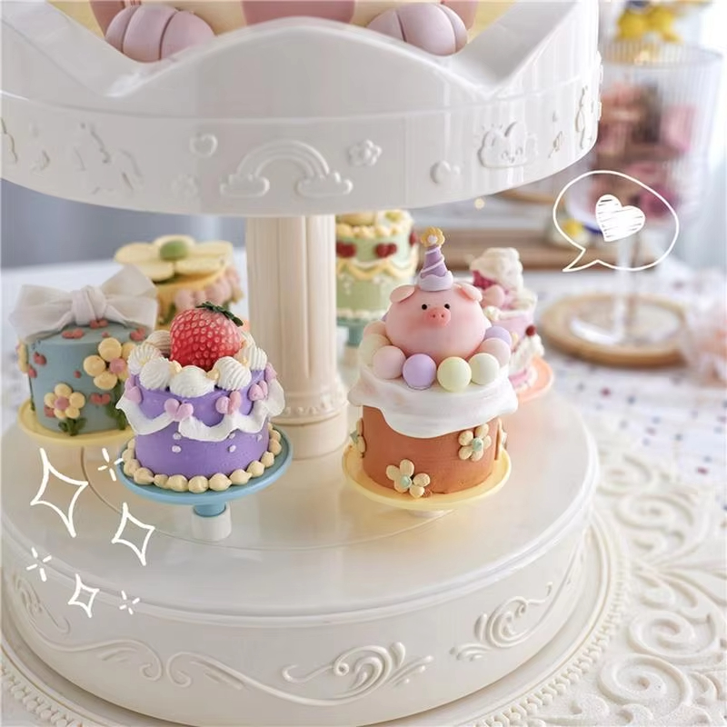 自動回転ケーキスタンド,マカロンディスプレイ,ケーキターンテ - Cupcake Stand Tier のレビューと価格