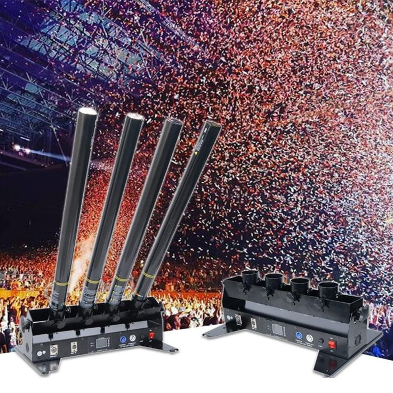 4連電動コンフェッティブラスター DMXリモコン付きステージ - Confetti Cannon Tube のレビューと価格