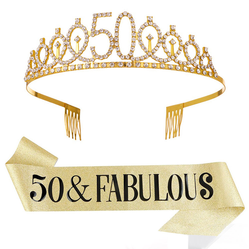 30～50歳の誕生日記念デコレーション、女性用グリッタークリ - Birthday Sash Glitter のレビューと価格