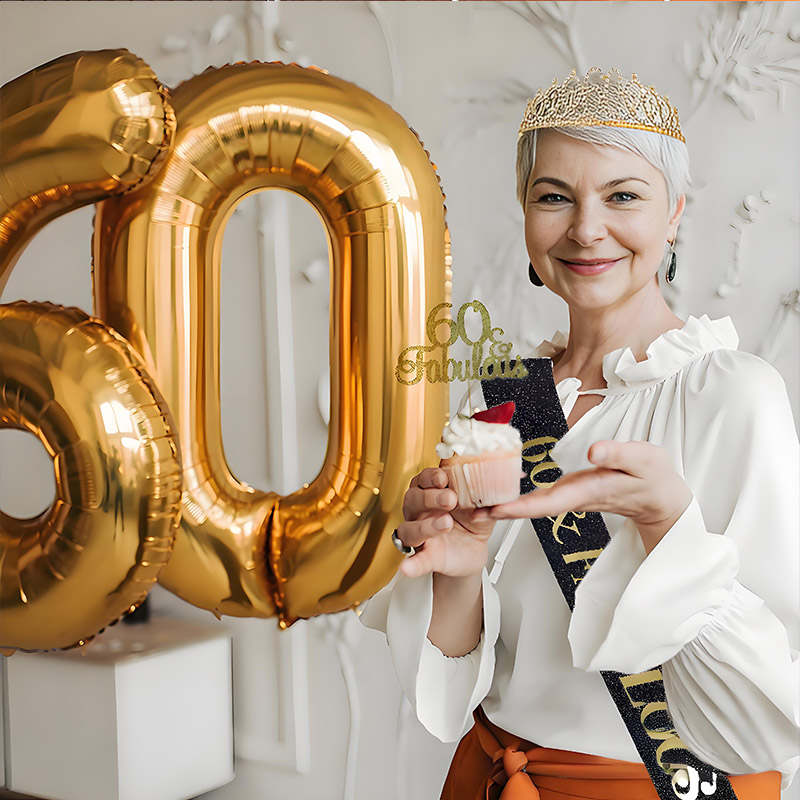 30～50歳の誕生日記念デコレーション、女性用グリッタークリ - Birthday Sash Glitter のレビューと価格