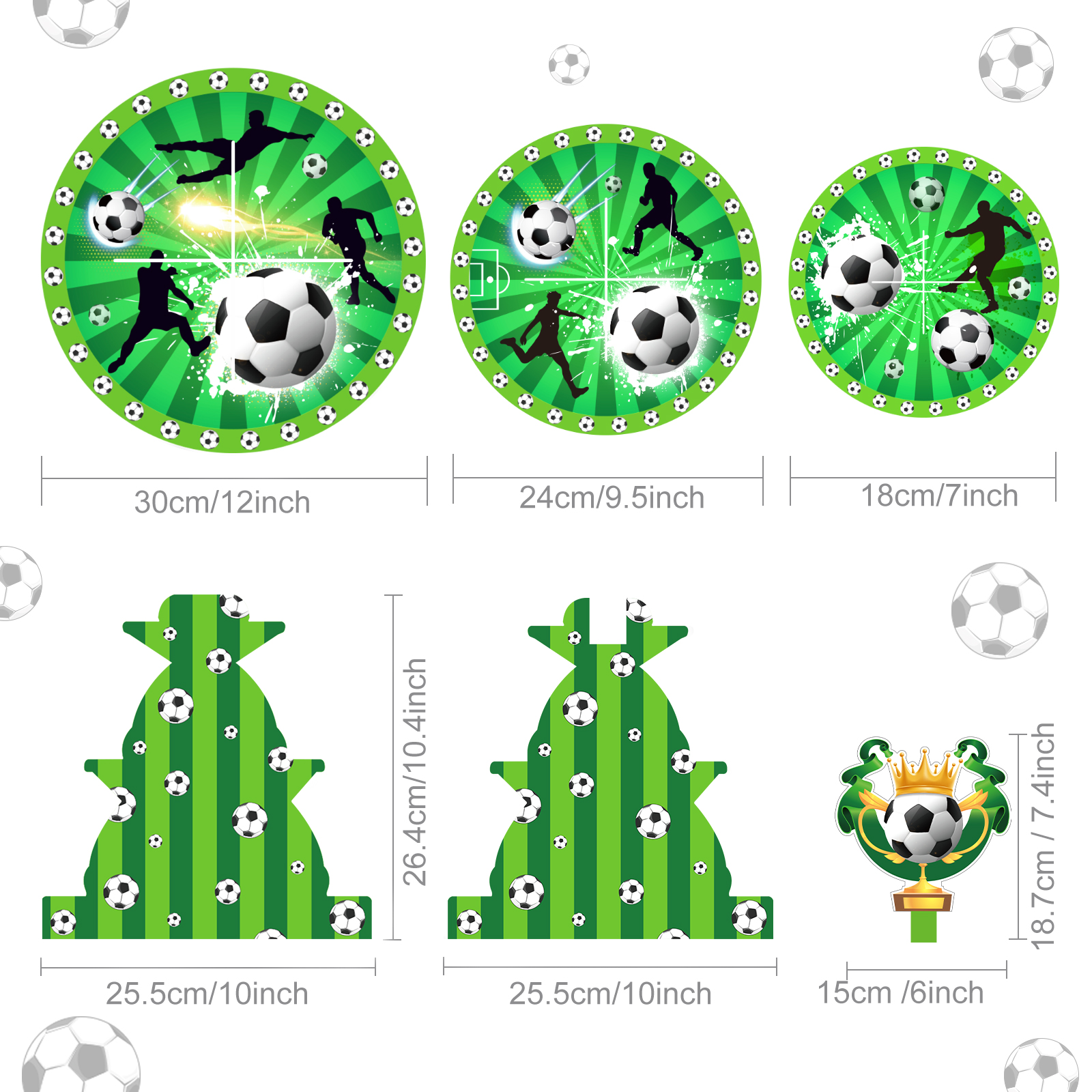 3段サッカーケーキスタンド、誕生日デザートカップケーキラック - Cupcake Stand Tier のレビューと価格