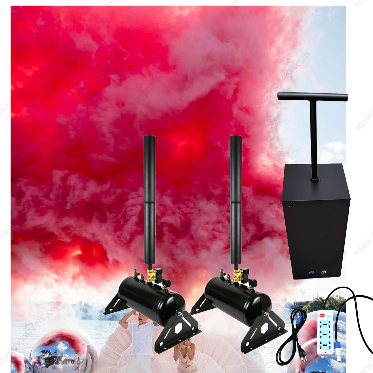 紙吹雪ストリーマーベビーシャワーマシンコンプレッサー空気CO - Confetti Cannon Tube のレビューと価格