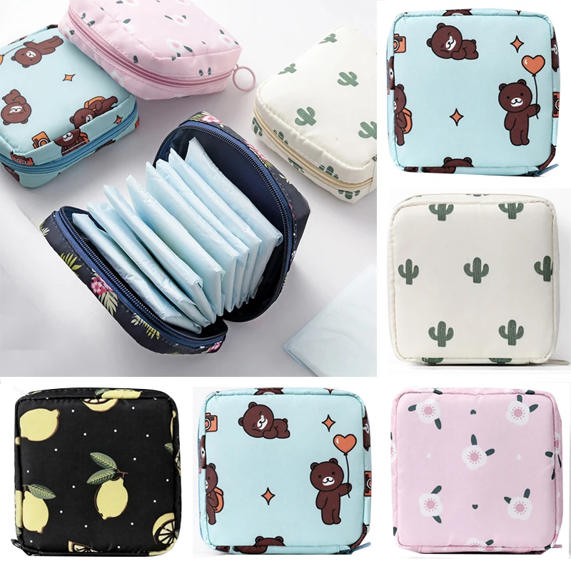 女性小さな化粧品バッグセットジッパーガールズミニ生理用ナプキ - Napkin Folding Set のレビューと価格