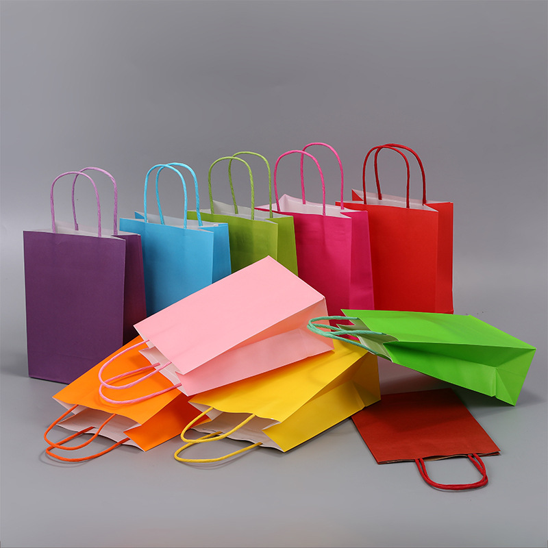 キャンディカラフルなショッピングバッグ 10 個クラフト紙ギ - Event Party Shop のレビューと価格
