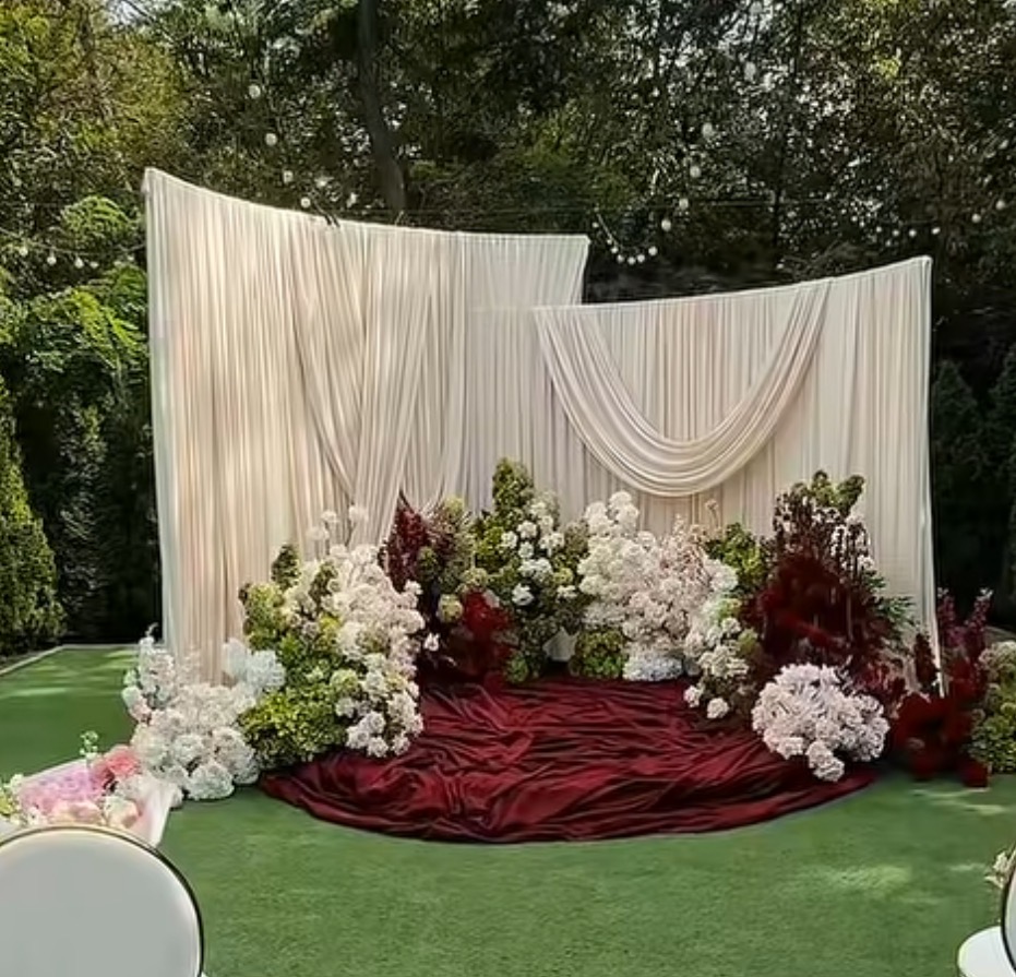 結婚式のサプライヤー PVC窓型ホワイト PVC背景幕 白色 - Party Event Supplier のレビューと価格