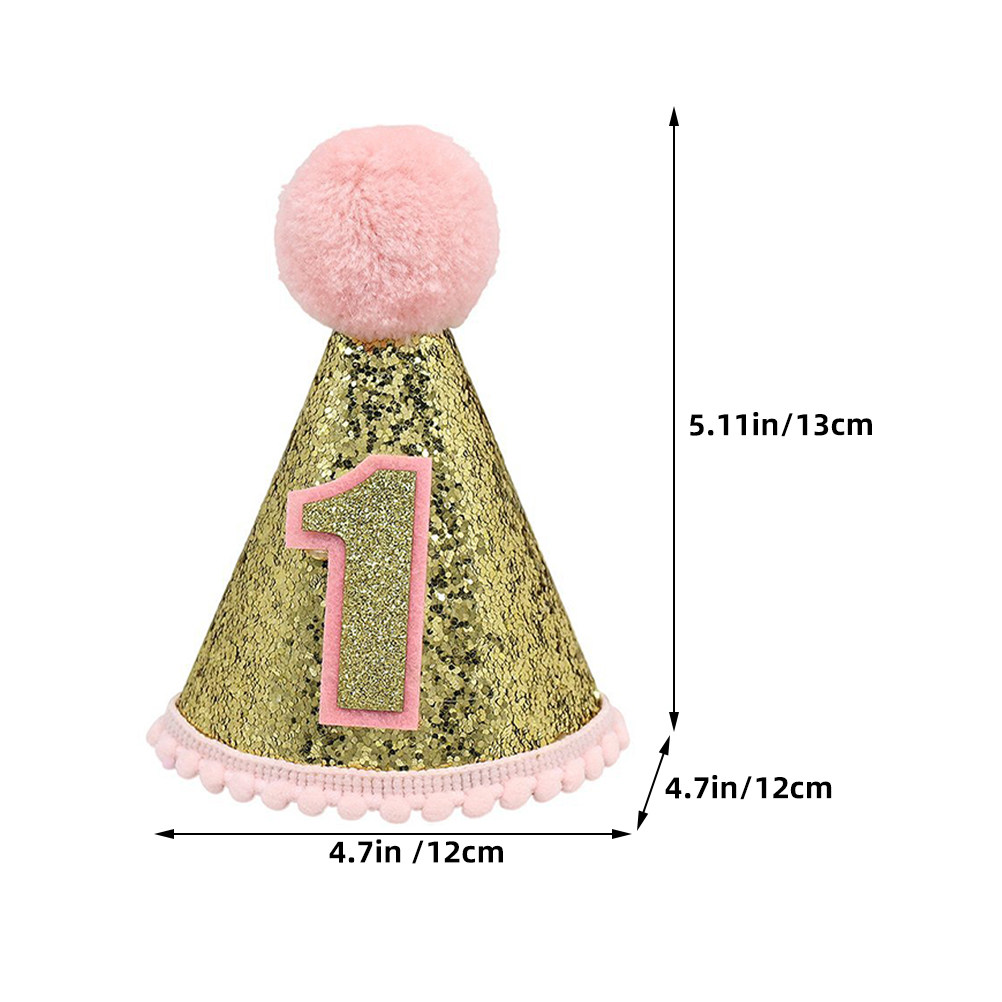 ピンクの誕生日帽子 1歳の誕生日パーティー用コーンハット 柔 - Party Hat Cone のレビューと価格