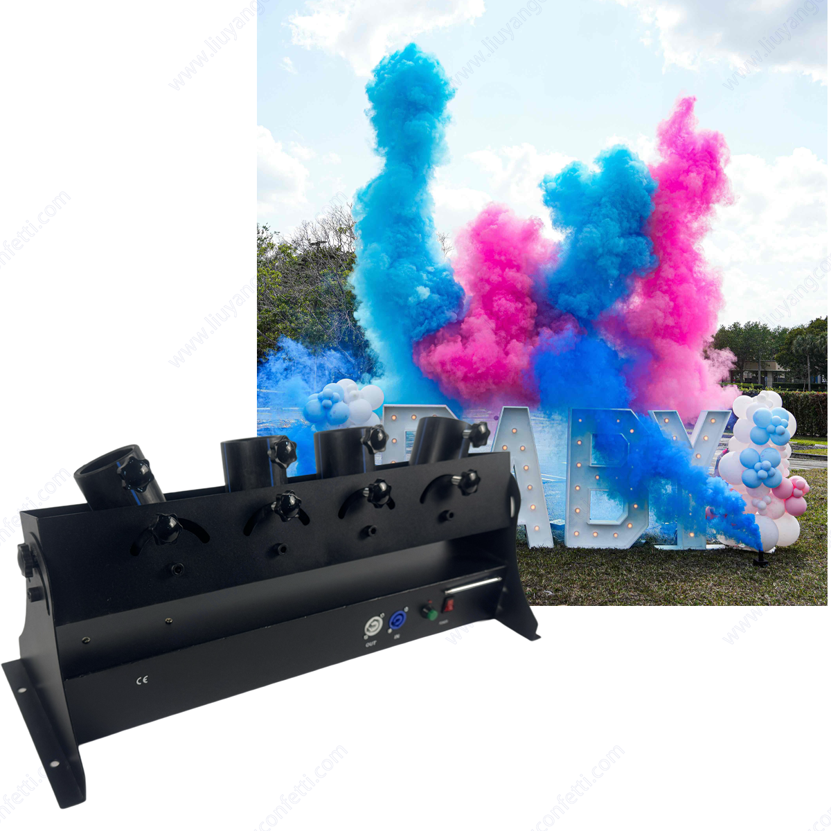電子スプレー紙吹雪パウダーキャノン4連チューブ ジェンダーリ - Confetti Cannon Tube のレビューと価格
