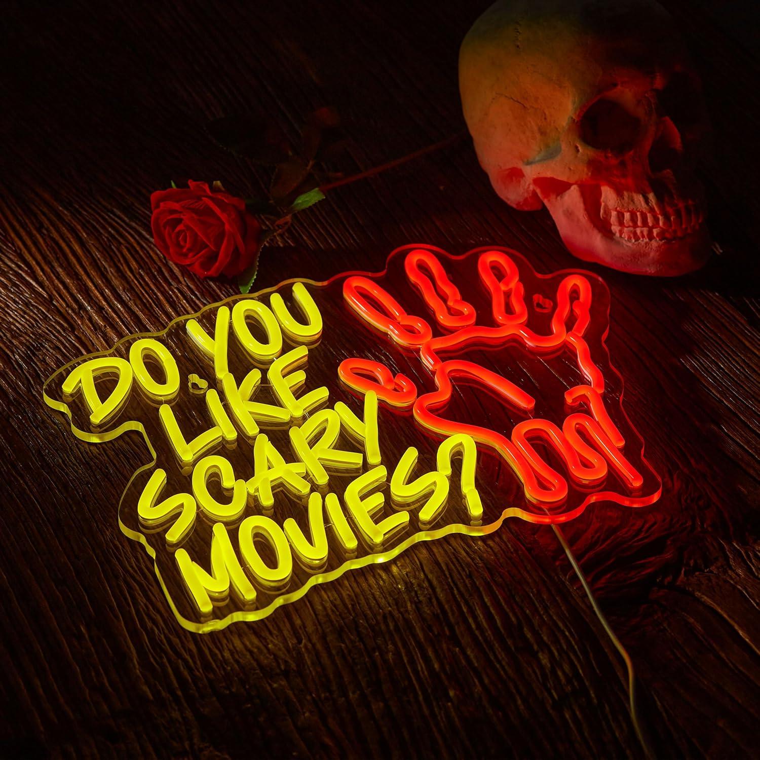 怖い映画が好きな方へ！ネオンサイン調光可能USB LEDライ - Neon Sign Party のレビューと価格