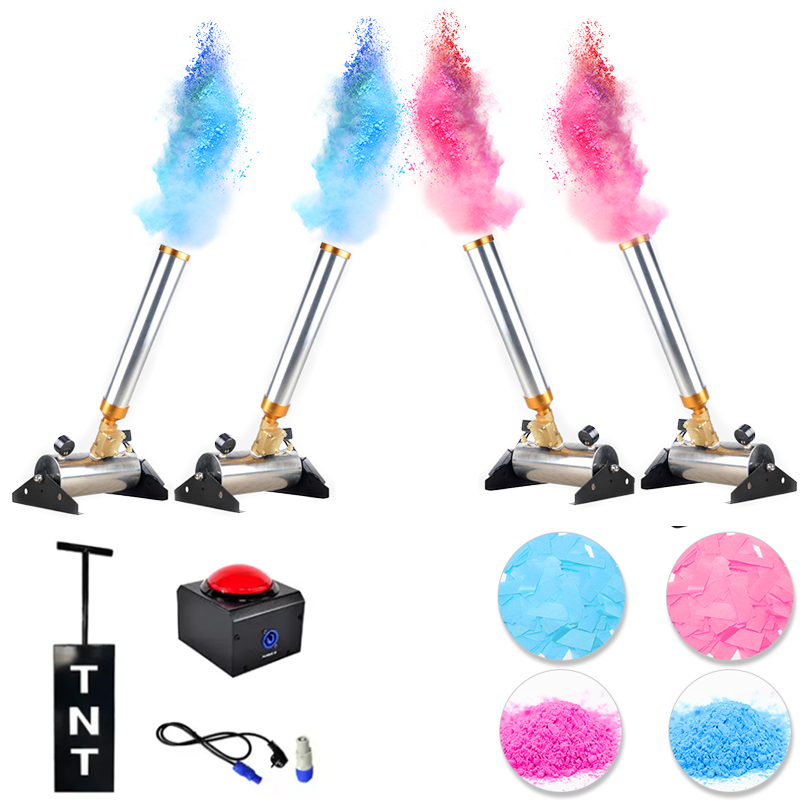 TNT性別発表電動キャノン紙吹雪カラースモークホーリーパウダ - Confetti Cannon Tube のレビューと価格