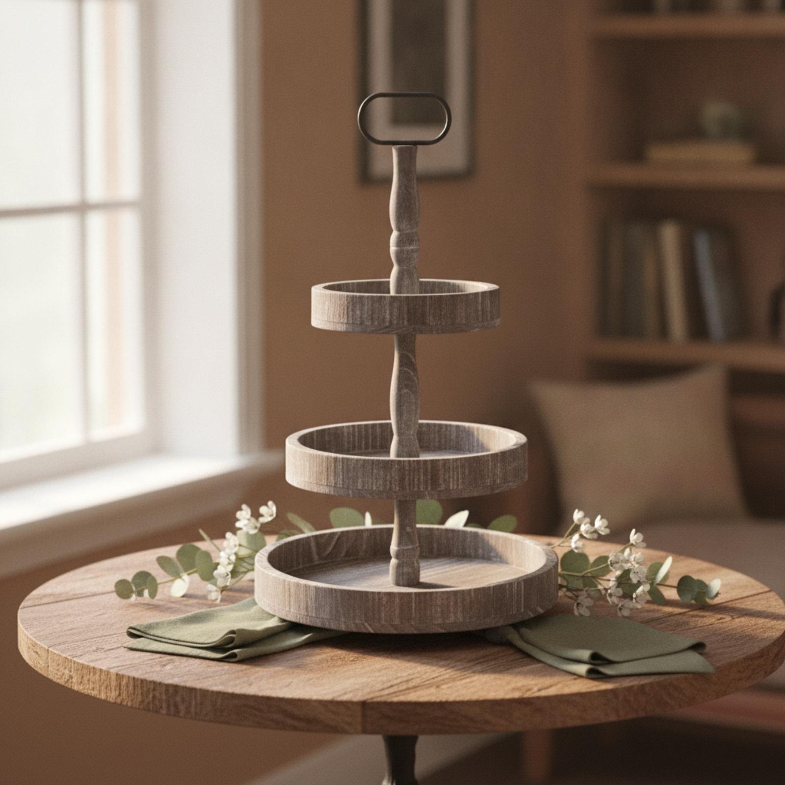3段デザートスタンド 素朴な3段カップケーキスタンド 段付き - Cupcake Stand Tier のレビューと価格